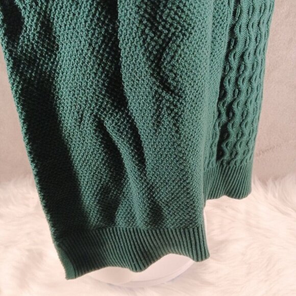 NWT KAREN SCOTT Fall Textured Sweater M(8-10) Pullover Green V-neck 100%Cotton - Picture 7 of 15